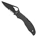 Spyderco Byrd Meadowlark2 Black SS BlackBlade ComboEdge Knife