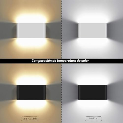 Bañadores de pared impermeables IP65 con luces LED de 12W y diseño minimalista 7