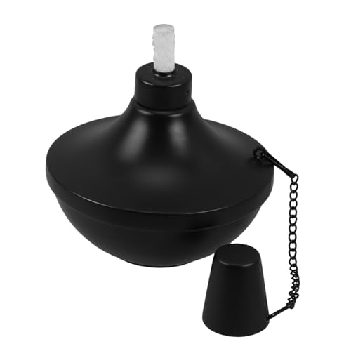 Toddmomy Lámpara De Aceite Recargable De Mesa Estilo Tiki Metálica para Exteriores Mechas y Tapas para Decoración De Patios Jardines y Fiestas