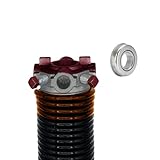 Alcan Garage Door Torsion Spring (273 x 2 x 36),1'' ID Steel Bearing,Right Hand Wound Replacement (Left Side) (Cone Color: Red)