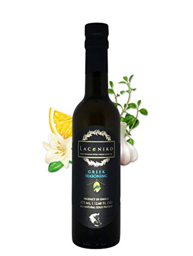 Greek Seasoning Infused Laconiko Ultra Premium Extra Virgin Olive Oil 12.7 OZ | Cold Pressed | From Greece | Award Winning Producer