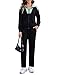 Totatuit Womens Sweatsuits 2 Piece Set Fall Outfits Athleisure Sets Women 2025 Fashion Sweatshirt Sweatpant Black Small