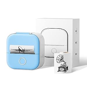 Mini Pocket Sticker Printer-Bluetooth Pocket Thermal Printer-Portable Smart Photo Printer for iPhone, Compatible with…