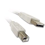 10ft USB Cable for HP Photosmart 5520 e-All-in-One Printer - White / Beige