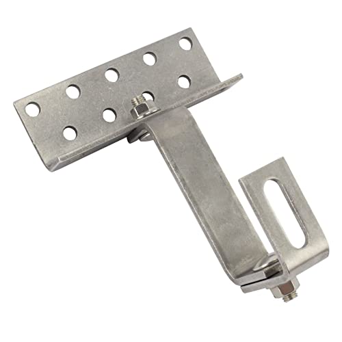 VOOXA Crochet de toit en acier inoxydable A2 V2A 3 positions réglables pour montage de modules photovoltaïques sur les toits en brique et en poêle (1 pièce) Cover