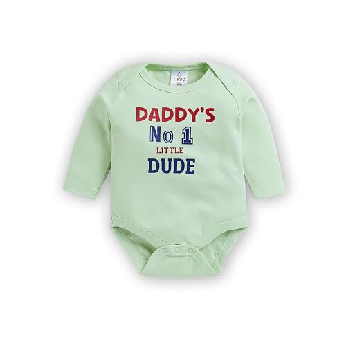 Image of TINYO Boy's Letter Print Regular Fit Bodysuit for Baby Kids