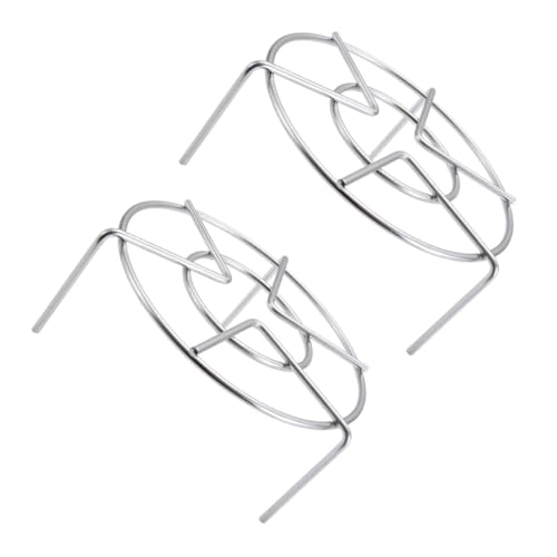 Ipetboom 2個多目的 蒸し器ラック ステンレス製 食品蒸し器ラック 蒸し鍋棚