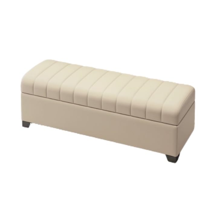Banc à chaussures rembourré meuble de rangement entrée coffre rabattable en bois naturel 100cm