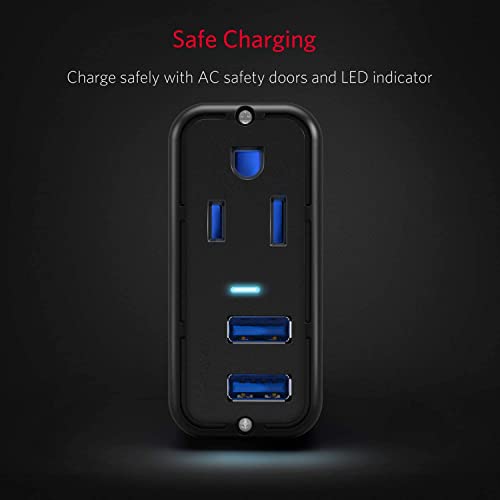 BESTEK 150W Power Inverter DC 12V to 110V AC Converter 4.2A Dual USB Car Adapter, Thinner Design with ETL Listed