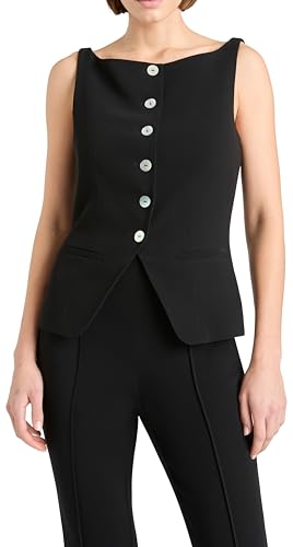 Cinq à Sept Women's Lemonis Vest, Black, L