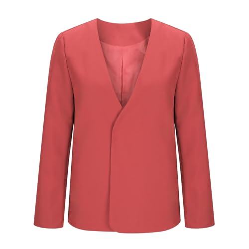 Women's Cropped Blazers Long Sleeve Open Front Lightweight Cardigan Casual Work Office Suit Blazer Formal Jackets3