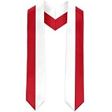 Keetegami Indonesia Flag Graduation Sash Satin Scarf 72' Stole for Abroad Student International Study Class
