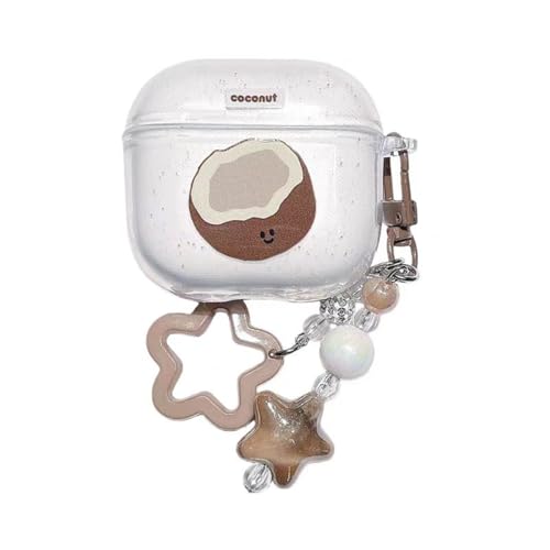 SCQYCWA ���킢���N���A�P�[�X Airpods Pro 3(2025�N����)�p�A�t�@�j�[�t�����[/���{�����f�U�C���C���z���J�o�[�A�y���_���g�t���AAir Pod Pro��3����(C)�ɓK�p