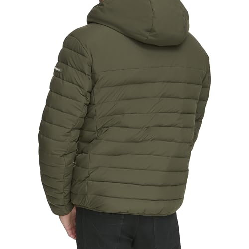 Image of Calvin Klein mens Lightweight Packable Down Jacket With Sherpa Lining