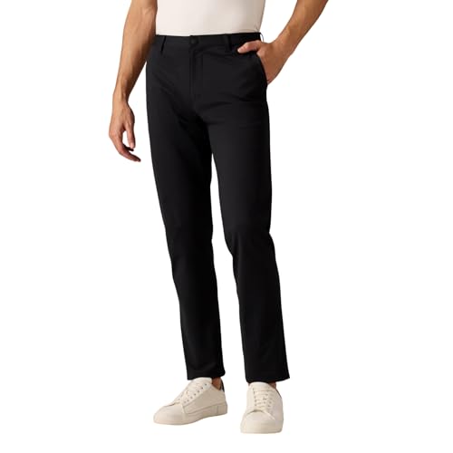 Rhone Commuter Pants for Men, Classic-Fit Mens Dress Pants, Machine Washable, Wrinkle Resistant, Stretch Straight Leg Mens Casual Pants Black W38-33L