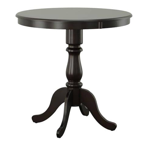 Image of Carolina Classics Portland 36" Round Pedestal Bar Table in Espresso