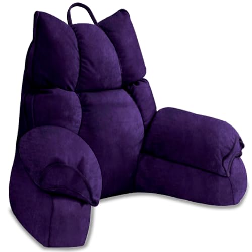SOOYUZXXED Lesekissen für Bett und Sofa,Rückenkissen für Bett,Lesekissen mit Rückenlehne für Erwachsene ,Bequem zum Sitzen, Lesen & Fernsehen in Boden oder Sofa(Lila,67 * 30cm)