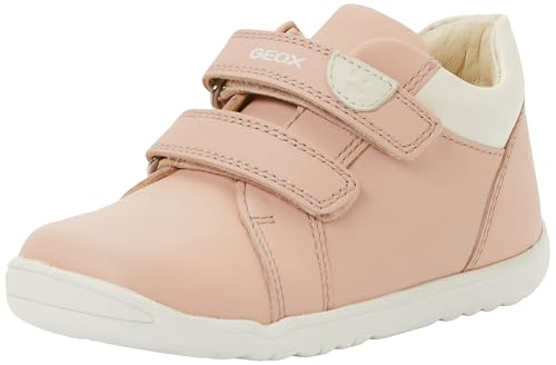 Geox B Macchia Girl A basket fille premier pas en cuir souple rose