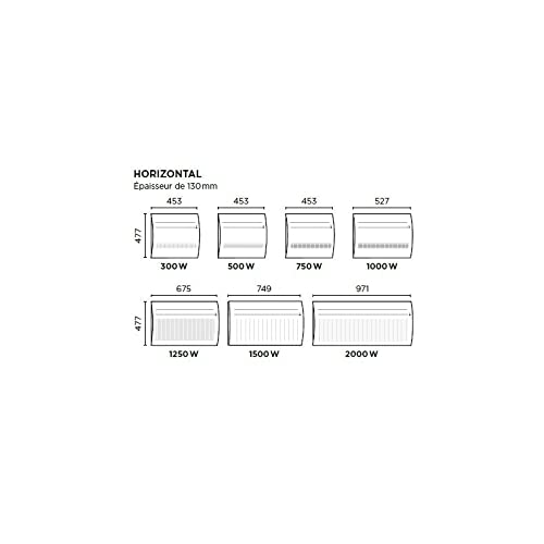 Rayonnant Connecté - Émotion 4 - Horizontal - Blanc - 750W - 423885 - Thermor