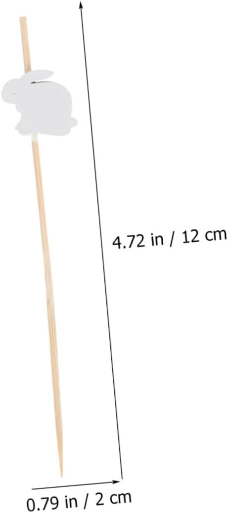 Luxshiny 1000pcs Bunny Cocktail Picks Cute Food Sticks for Appetizers Fruit and Sandwiches for Cake Decoration and Easter Celebrations