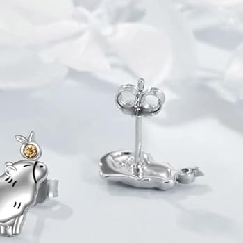 Pendientes Divertidos De Capibara | Aretes Lindos De Animales Para Mujer | Regalo Original Y Creativo