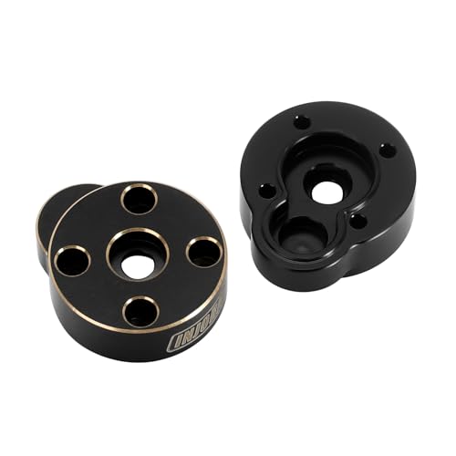 INJORA Coperchio dell'Asse Alloggiamento Esterno del Portale 23g Rivestimento Nero Coperchio Ottone per FMS FCX24 FCX18 Upgrade 1/24 1/18 RC Crawler