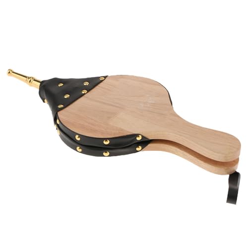 Soufflet de cheminée – Outils de cheminée à soufflet en bois avec sangle de suspension | Soufflet pour foyer, buse en métal, excellent outil pour cheminée, foyer, poêle à bois, barbecue, camping en