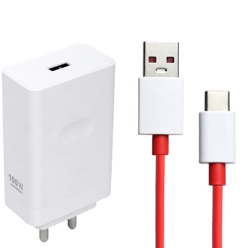 Image of Gwings 100W SuperVooc Charger Adapter with USB to C Dash SUPERVOOC Cable Compatible with 12 /12r /11 /11R /10 /10R /9 /9R /Nord 4 / Ce4 / Ce3 / Ce4 Adaptor