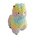 Kaenwang Alpaca - Peluche di peluche con lama color arcobaleno, 20 cm, colore: rosa giallo