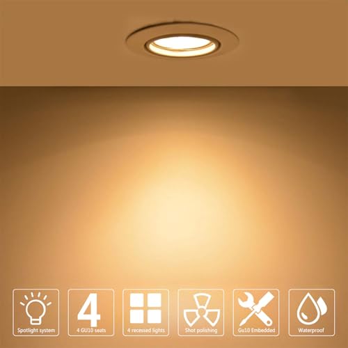 Projecteur LED GU10 : support réglable en zinc pour éclairage orientable - 5