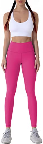 Leggings de entrenamiento para mujer Sunzel elásticos rosa fuerte XXL 6