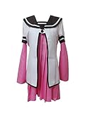 YuruYuri Akari Akaza School Uniform Dress Outfit Anime Cosplay Costume (Female XXL) Pink,White