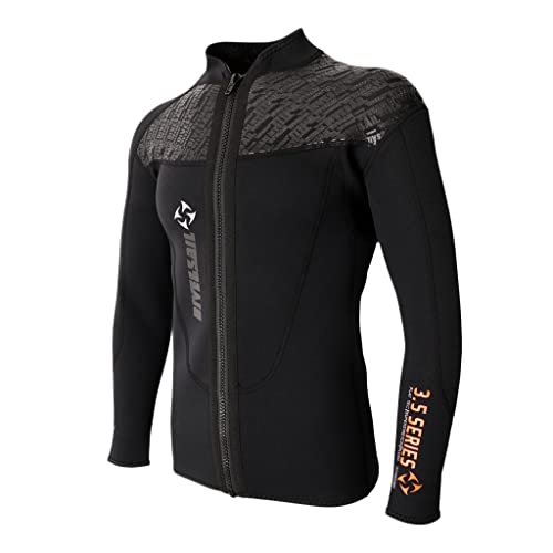 Sharplace Chaqueta de Neopreno Traje de Buceo de Surf de Mangas Largas para Deportes Acuáticos - Negro-L