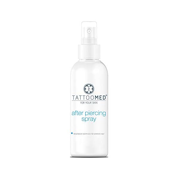 TattooMed Pflege für gepiercte Haut - After Piercing Spray, Reinigung und Pflege der Haut und des Schmucks - 75 ml