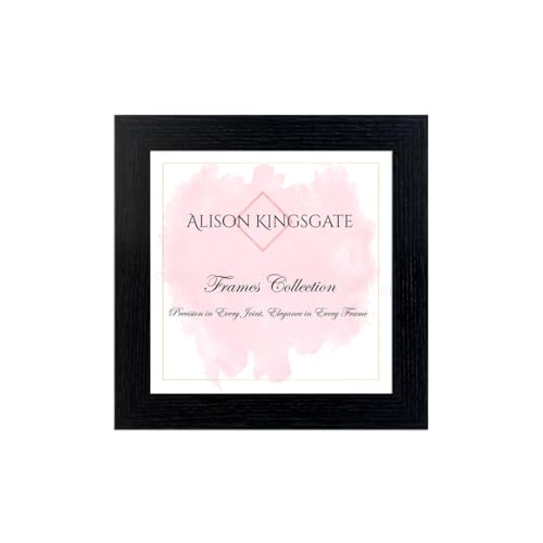 Alison Kingsgate Modern Black 8X8 Picture Frame for Photos & Certificates