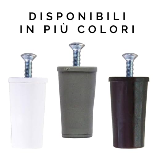 bricoleva.it Stop Caps for Roller Shutter 30 mm - Bumper for Roller Shutter Made in Italy - Stops for Roller Blinds and Roller Blinds - Anti-Theft Shutters - Including Screw (10 Pieces) - Image 4