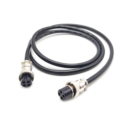 16.4 ft GX16 4 Pin Cable Double Female Head Aviation Cordset, GX16 4 Pin Panel Mount Circular Metal Aviation Connector Adapter Female to Female 20AWG (5Meter) by FOWIUNYE - Image 2