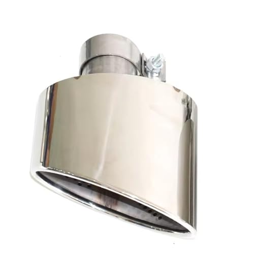 A4用 A5用 A6用 A7用 RS4用 RS5用 RS6用 RS7用 車用排気管 ステンレススチール オーバルマフラーチップ テールパイプ 排気ヘッド 車のテール排気管(Silver 1 pcs)