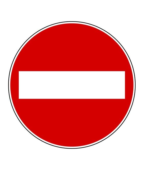 CARTELLO IN LAMIERA SCATOLATA DISCO diametro 60 cm - Senso vietato divieto - SEGNALE CATARIFRAGENTE CON CAVALLETTO (CARTELLO + CAVALLETTO)