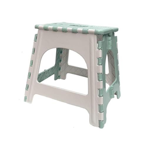 TRANOMOS Shower Stool for Inside Shower Shaving Legs, Foldable Shower Small Shower Stool, Waterproof Plastic Corner Shower Foot Rest, Pedicure Stand Foot Rest,Green by TRANOMOS - Used condition - US$12.71