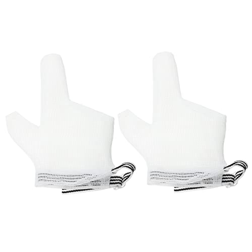 Kisangel 1 Par De Luvas Anti-Comer Luvas De Bebê Nylon Branco Infantil Parar De Chupar Luvas De Dedo
