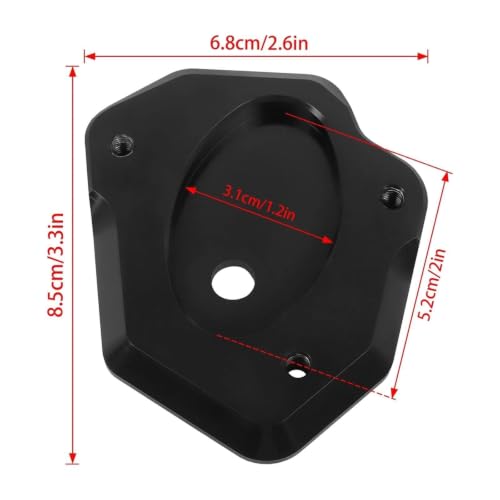 Soporte lateral para motocicleta Kawasaki Z650 Z900 placa de extension roja 5