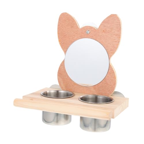 SUPVOX 弁当箱のため 鳥のお風呂 鳥のボウル 鳥のとまり木 小鳥 鳥のインコのおもちゃ 鳥の種 鳥立ち棒 鳥の餌付けアクセサリー 鳥の餌箱 オウムとまり木 オウム遊びウッドスタンド 木製