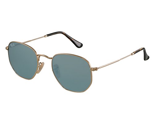 Ray Ban Unisex Sonnenbrille RB3548N, Gr. Small (Herstellergröße: 48), Gold (Gestell: gold,Gläser: grau 001/30)