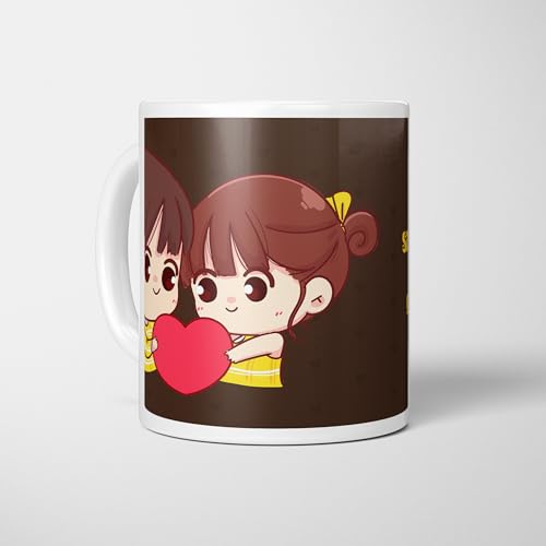 Image of NH10 Designs Raksha Bandhan Gifts Printed Mug with Keychain Best Rakhi Combo Gift for Brother & Sister Rakshabandhan Return Gifts for Sister White 350ml Coffee Mug(Pack of 5)(Combo Set)(RMCKRCG504)