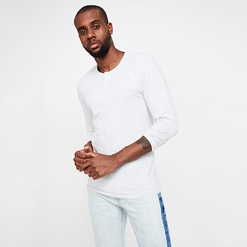 Image of Bossini Men Cotton Lycra Regular Fit Solid T Shirt