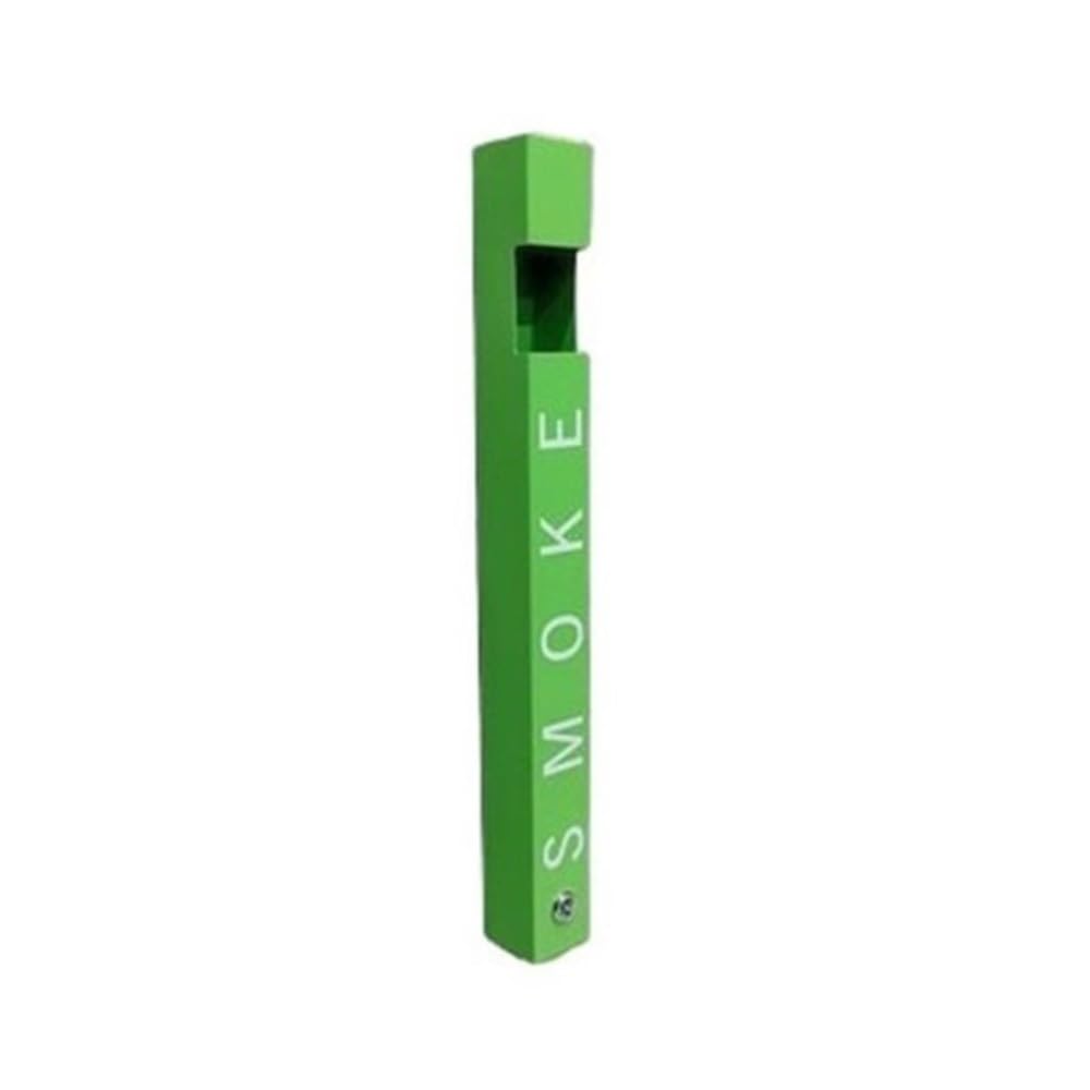 Cendrier d'extérieur - Atmosphère simple - Vertical - Pour fumer - Kiosque à suspendre - Pour cigarette - Collecteur fixe (vert)