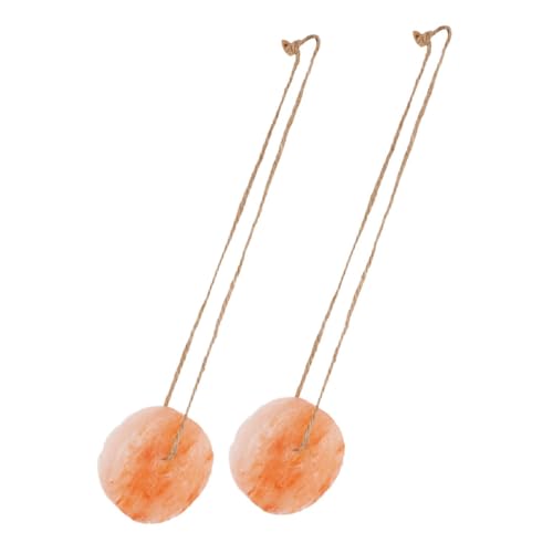 CORHAD 2pcs Small Pet Mineral Salt Block Rope Salt Lick Treat for Guinea Pigs Rabbits and Ferrets Essential Mineral Chew Toy for Small Animals