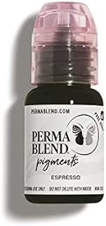 Perma Blend - Espresso - Microblading Ink for Permanent Eyeliner - Professional Tattoo Ink - Cool Medium/Dark Brown Tattoo Ink Makeup - Vegan (0.5 oz)