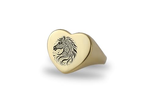 Bague personnalisée en forme de coeur, le cadeau pour elle idéal au style équestre